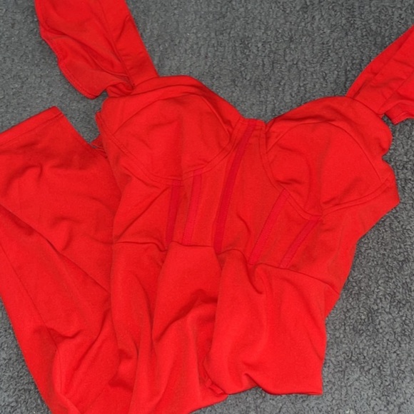 XL FLUTTER RUFFLE SLEEVE WEDDING PARTY PROM GRADUATION DRESS CHRISTMAS VDAY - Picture 2 of 3